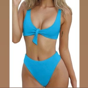 💫FINAL SALE High waisted blue bikini